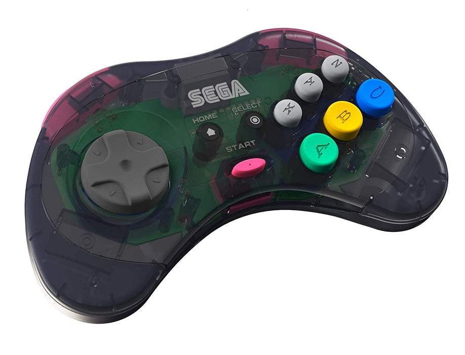 Retro-Bit Official SEGA Saturn Wireless Bluetooth Controller for PC, Switch, Mac, Steam, RetroPie, Raspberry Pi - Slate Grey