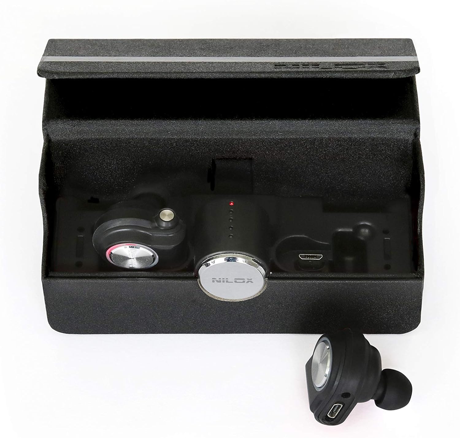 Nilox 10NXAU15ST001 Drops Bluetooth 4.0 Headsets With Built-In Microphone - Black