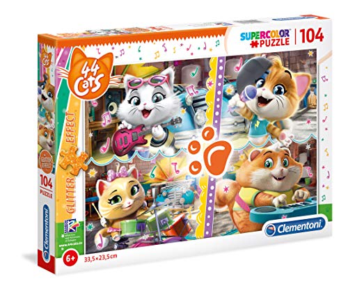 44 Gatti: Clementoni - Puzzle 104 Pz - Glitter