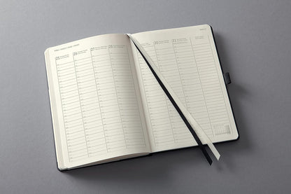 SIGEL C2419 Conceptum Weekly planner 2024, vertical layout, approx. A5, Black, hardcover, 2 pages equal to 1 week, 192 pages Planning Book A5, 1 Column