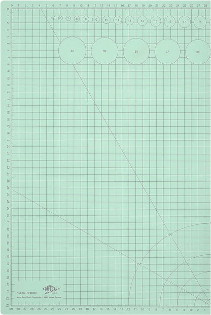WEDO Cutting mat, Mint Green, A2 Mint Green A2/A3 foldable