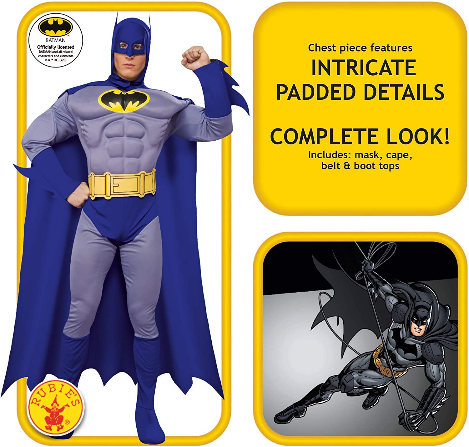 Rubie's Batman Muscle Chest Adult Fancy Dress Costume