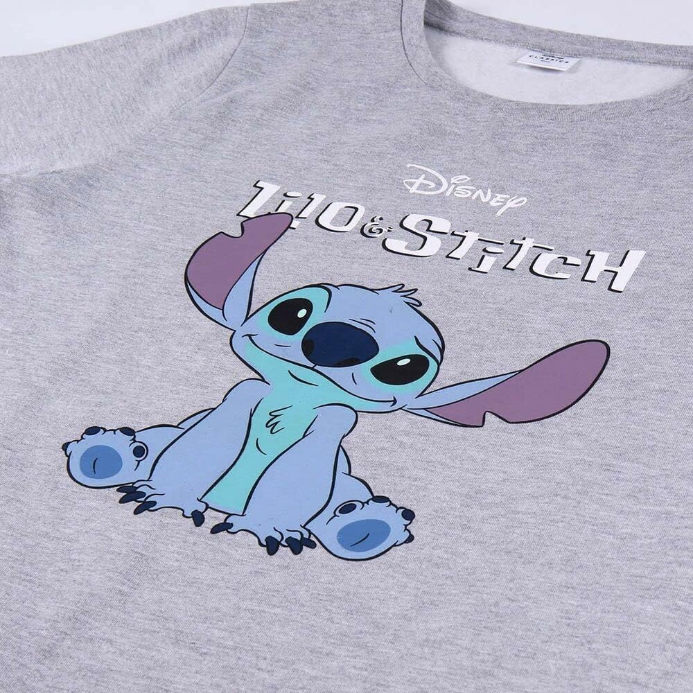 CERDÁ LIFE'S LITTLE MOMENTS Women's, Hoodie Winter Jumper | Stitch Pullover Without Hood-Official Disney Licence L Cranberry