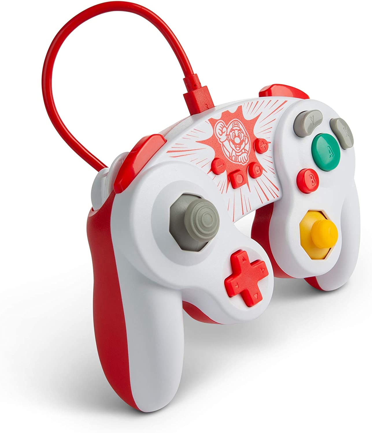 PowerA Wired Controller for Nintendo Switch – GameCube Style Mario Super Mario Wired Gamecube Controller