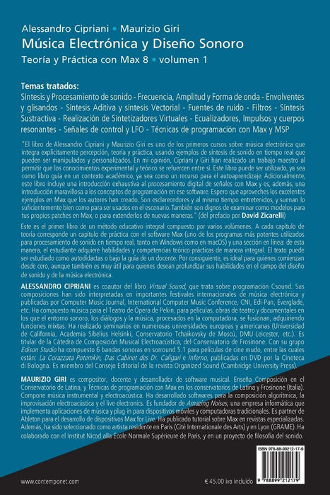 Música Electrónica y Diseño Sonoro - Teoría y Práctica con Max 8 - Volumen 1
