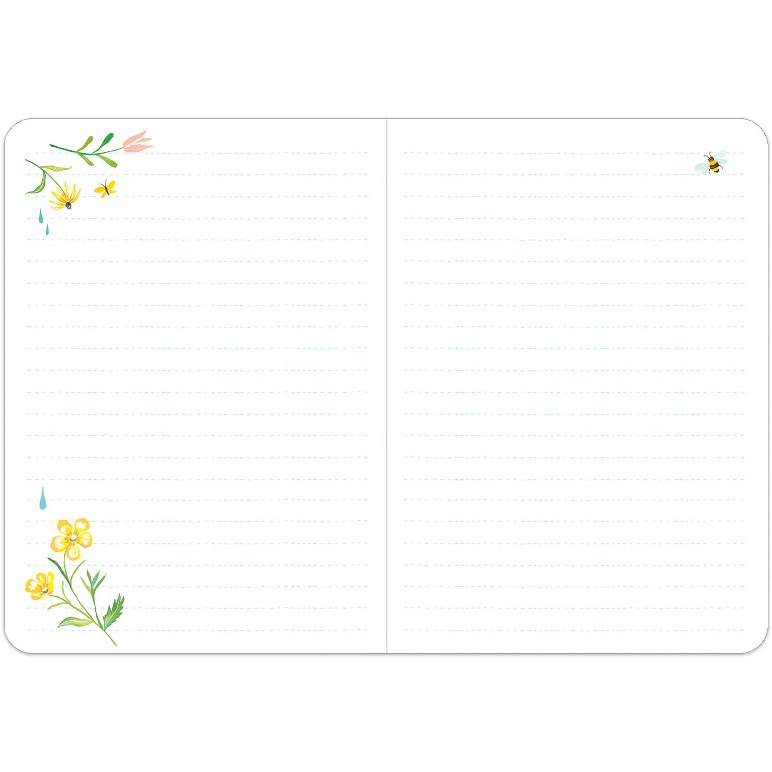 Flowers Always Lined Travel-Sized Journal