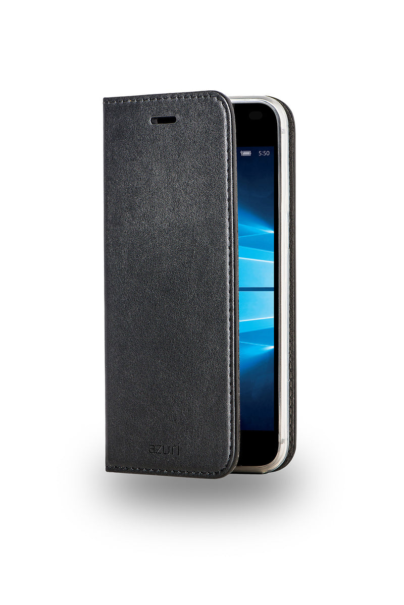 Azuri Book Wallet-Cover Pu Leder Fuer Microsoft Lumia 550 Schwarz