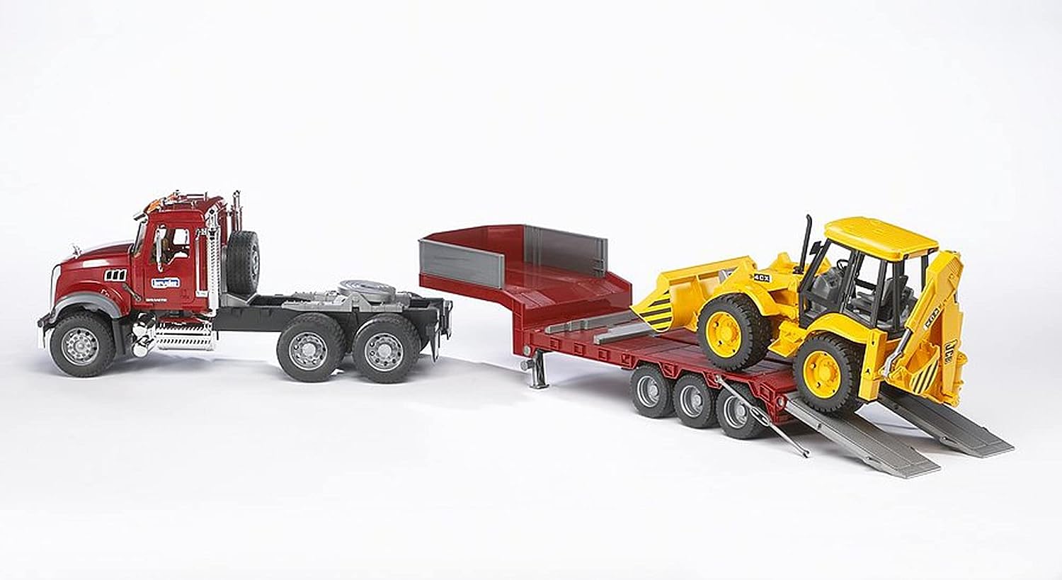 Bruder: 2813 - Mack Camion Articolato Con Jcb Cx Escavatore