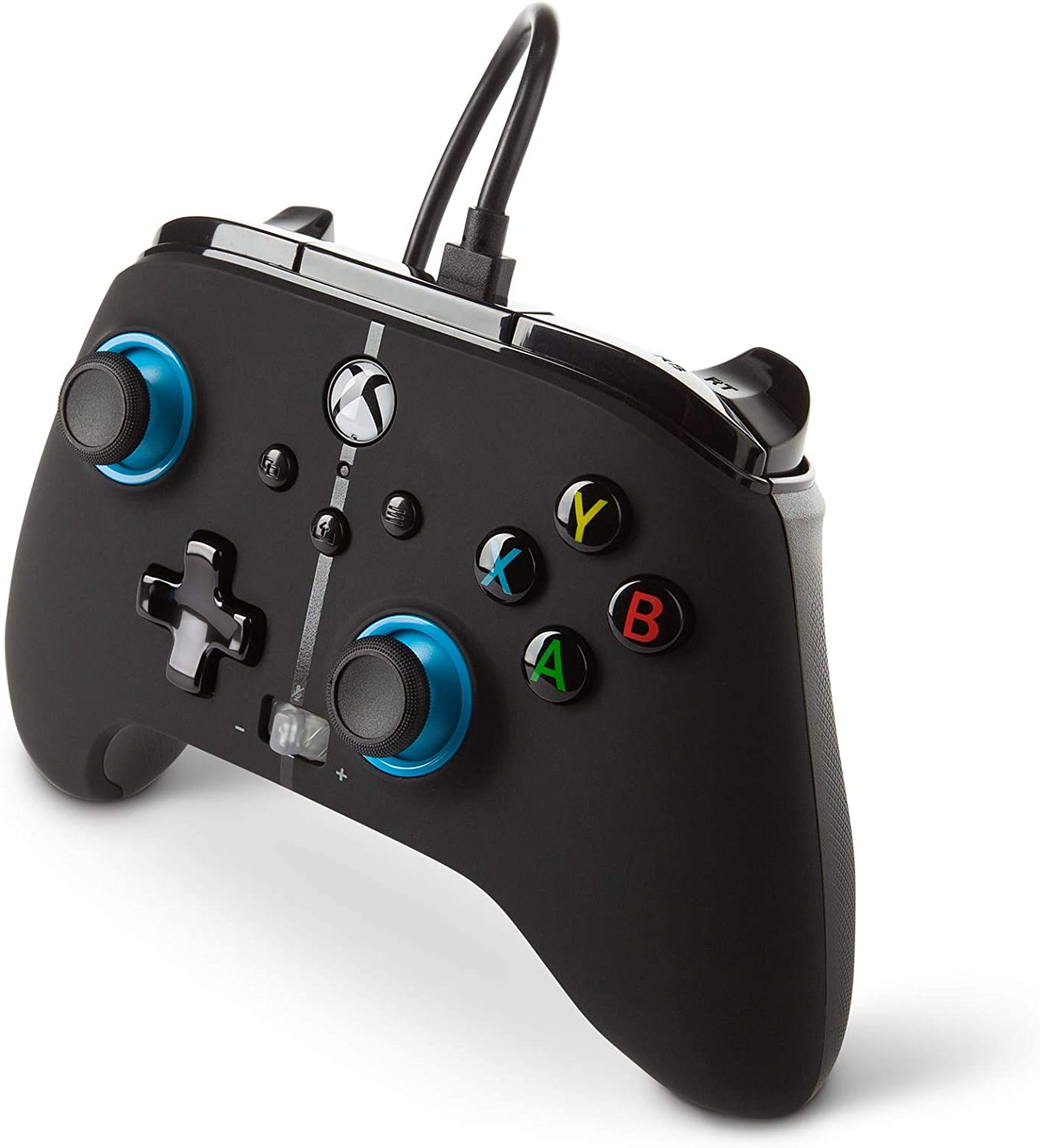 PowerA Enhanced Wired Controller for Xbox - Blue Hint, Gamepad, Wired Video Game Controller, Gaming Controller, Xbox Series X|S Blauer Hinweis