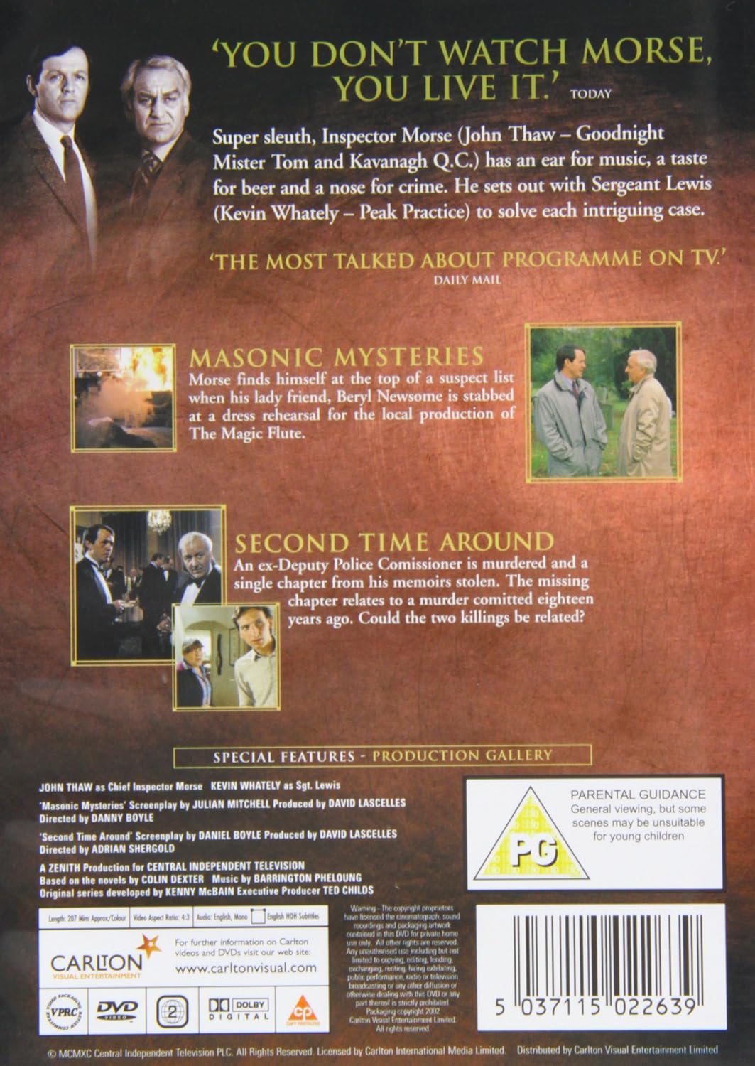 Inspector Morse - Disc 15 And 16 - Masonic Mysteries / Second Time Around (Import)