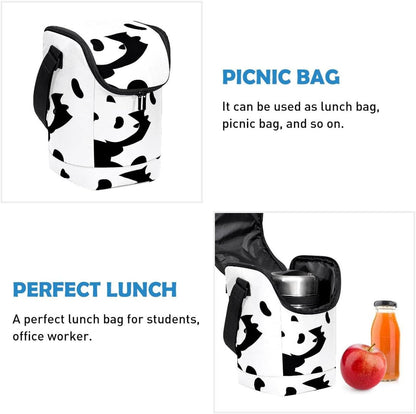 Tfcocft Lunch Bag Damen,Lunchbox F?¼R Damen,Kleine Lunch Tasche,Isolierte Lunch Tasche,Schwarz Wei?ÿes Panda Tier Muster