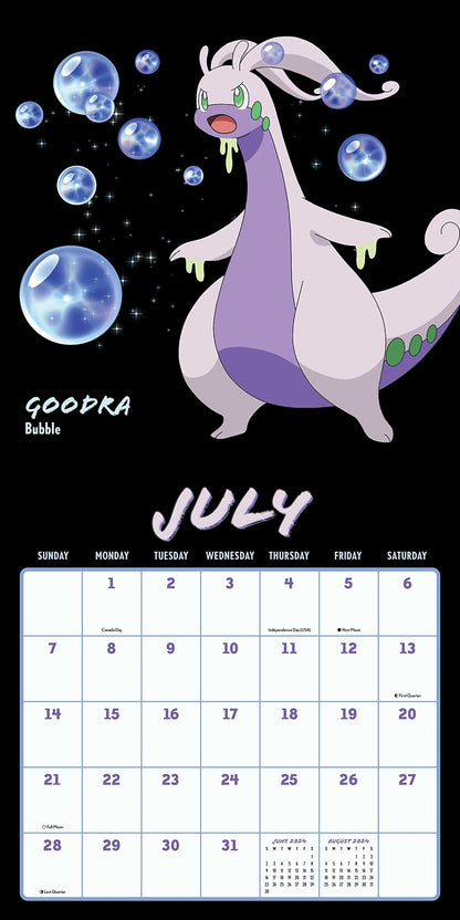 Pokémon Moves 2024 Wall Calendar