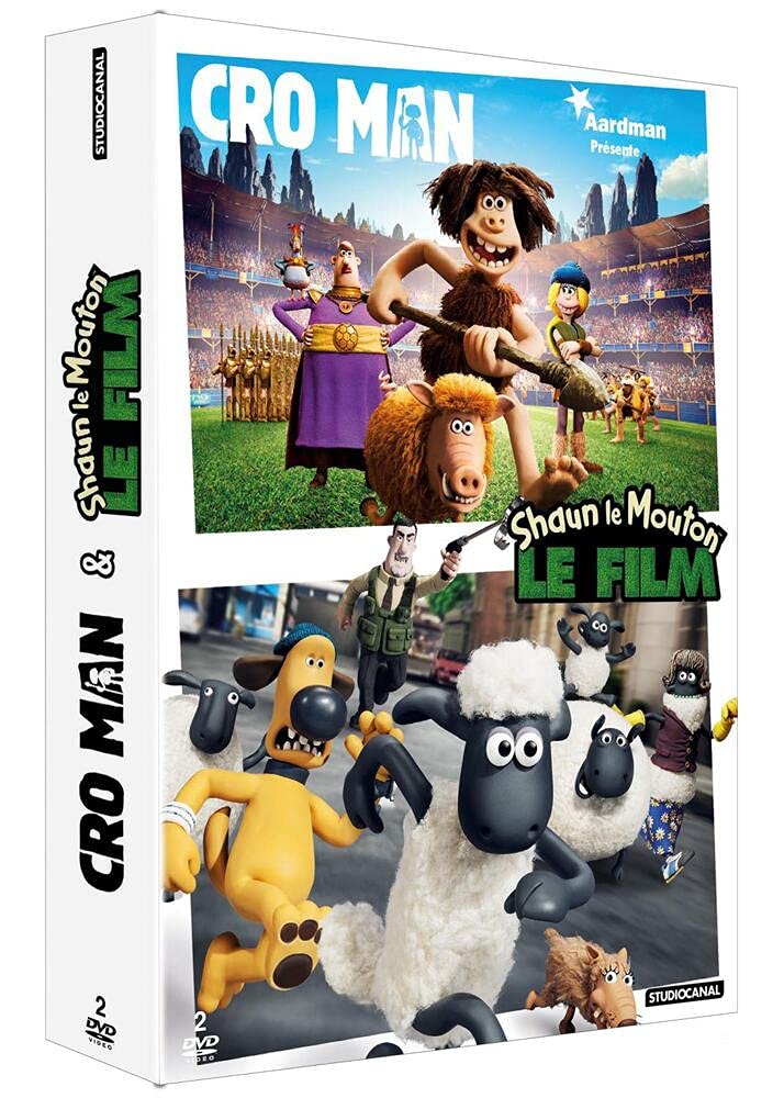 Coffret aardman 2 films : cro man ; shaun le mouton, le film :