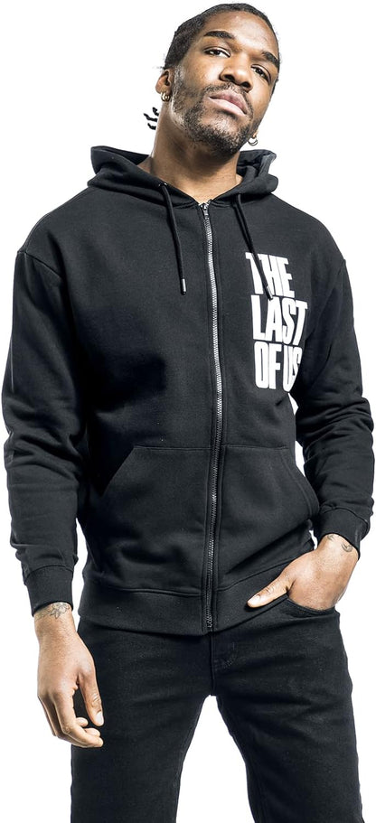 The Last Of Us Fireflies Lettering Graffiti Men's Hooded Jacket Black Fan Merchandise Gaming TV Series XL Black