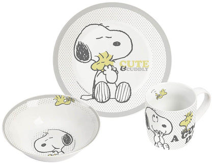 Gedalabels 15091 3-Piece Children's Crockery Set Made of Porcelain consisting of Cup, Plate, Bowl
