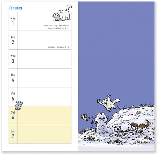 Portico Designs 2024 Simon's Cat Slim Diary Week to View
