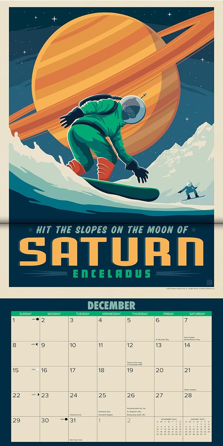 Space Travel 2024 12 X 12 Wall Calendar