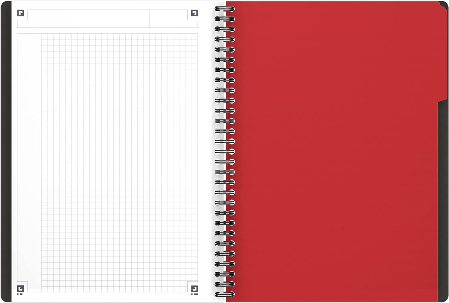 Oxford International Activebook Chequered B5 1 Stück Grey B5 Squared 5 x 5 mm