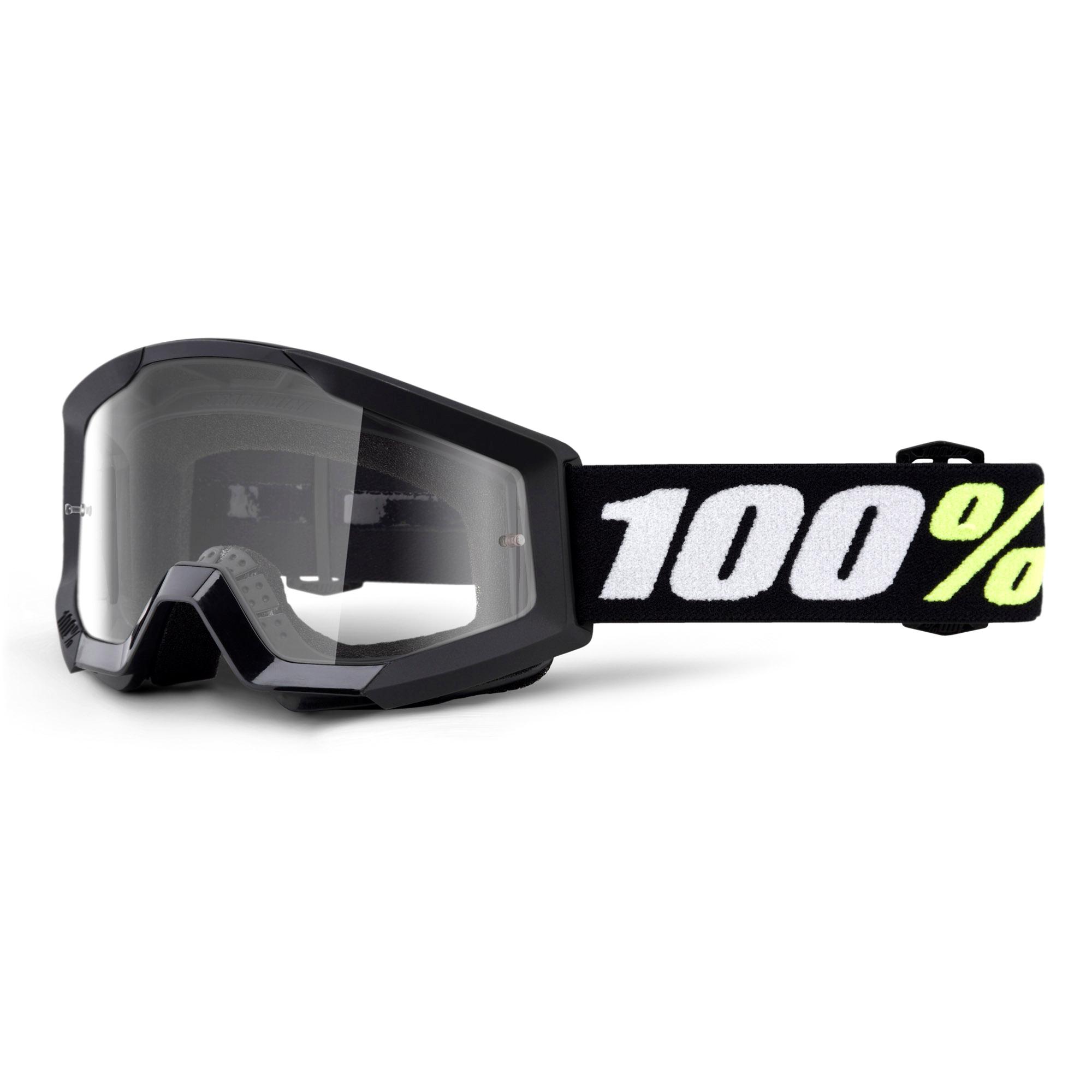 100% Strata Mini Goggles Black / Clear Lens