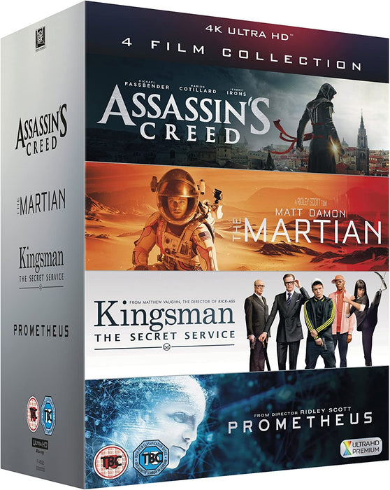 4K Ultra-HD Film Collection (Assassin's Creed, The Martian, Kingsman & Prometheus)