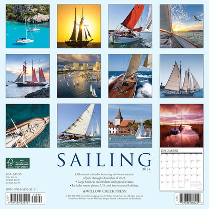 Sailing 2024 12 X 12 Wall Calendar