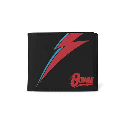 David Bowie Lightning Men Wallet Black, Polyurethane,