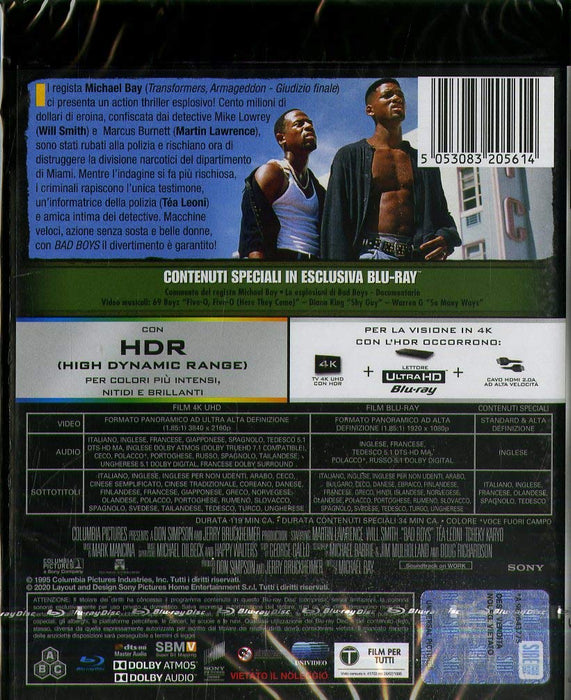 Bad Boys 4K [Blu-Ray] [Region Free] (English audio. English subtitles)