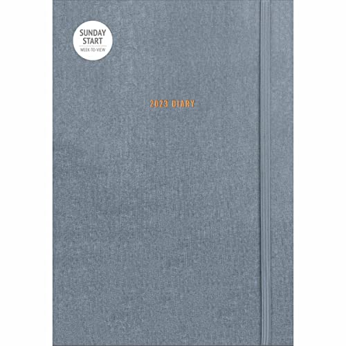 2023 Fashion Diary Sunday Start Charcoal A5 Diary