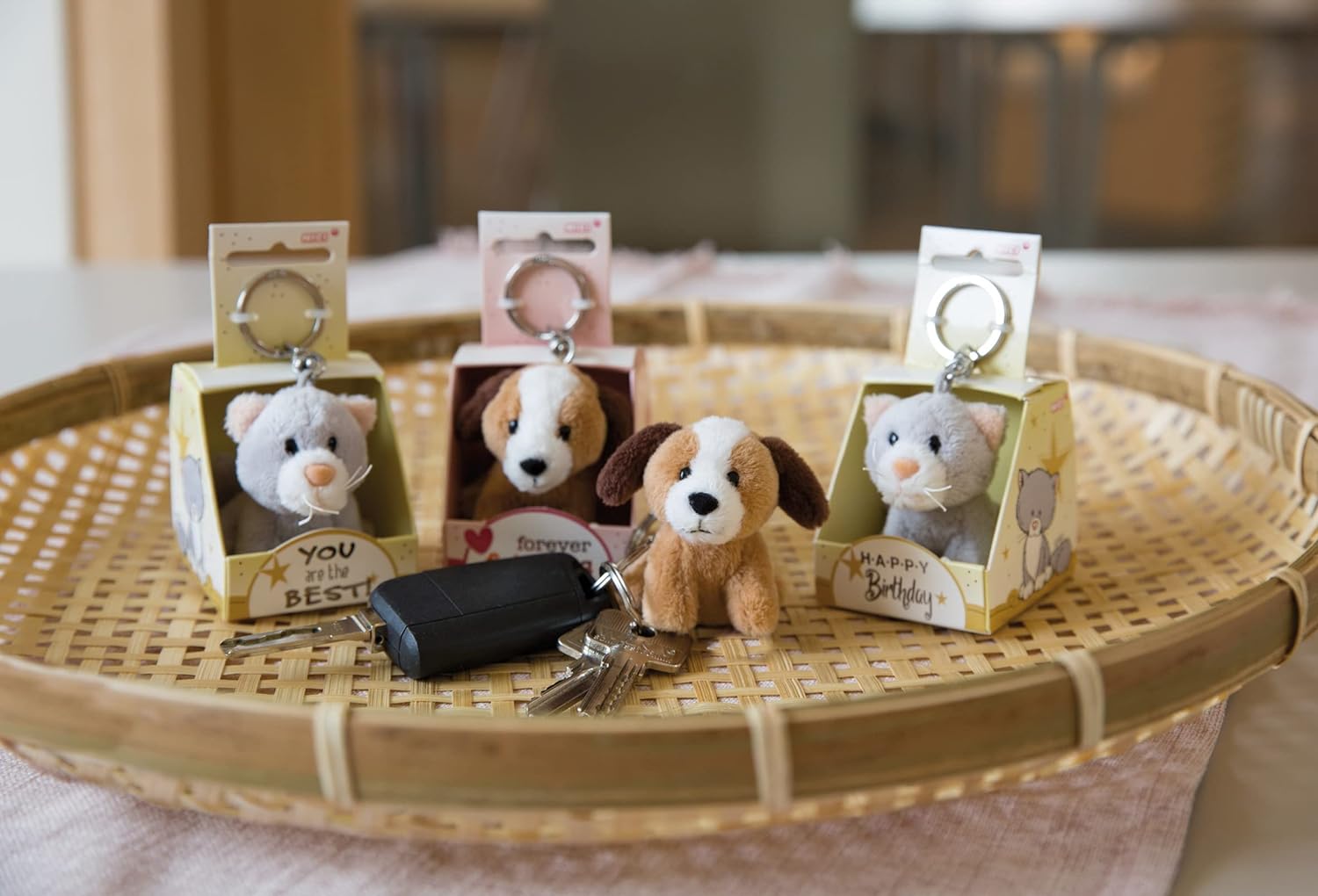 Nici - Nici Pluchen Sleutelhanger Kat Forever Friends in Geschenkdo
