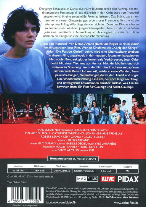 Jesus von Montreal / Vielfach preisgekröntes Meisterwerk und einzigartiger Jesus-Film, ausgezeichnet mit dem Prädikat BESONDERS WERTVOLL (Pidax Film-Klassiker)