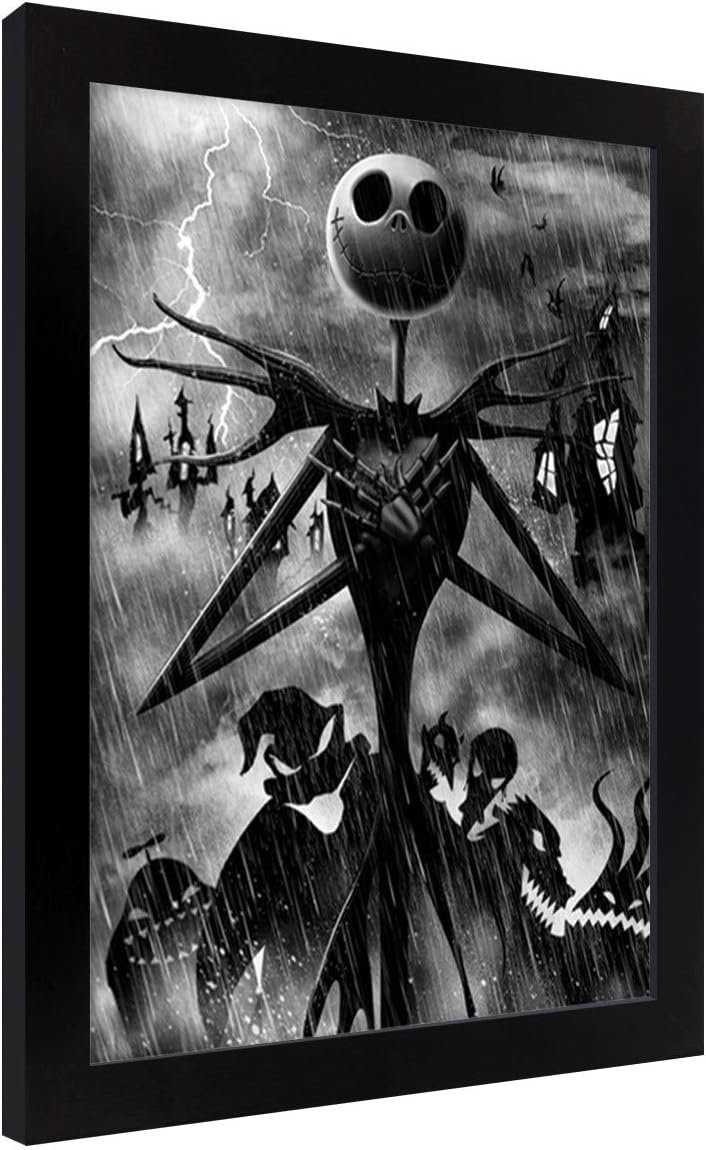 Pyramid International Nightmare Before Christmas (Jack Storm) Framed Print Memorabilia, Multi-Colour, 30 x 40 x 1.3 cm