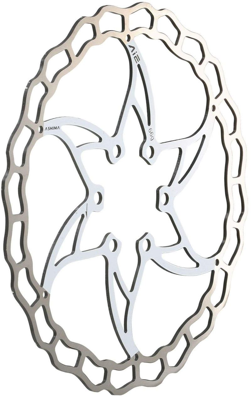 Ashima 6 Colours Ai2 The World's Lightest Disc Brake Rotor 160mm 180mm (White, 160mm)
