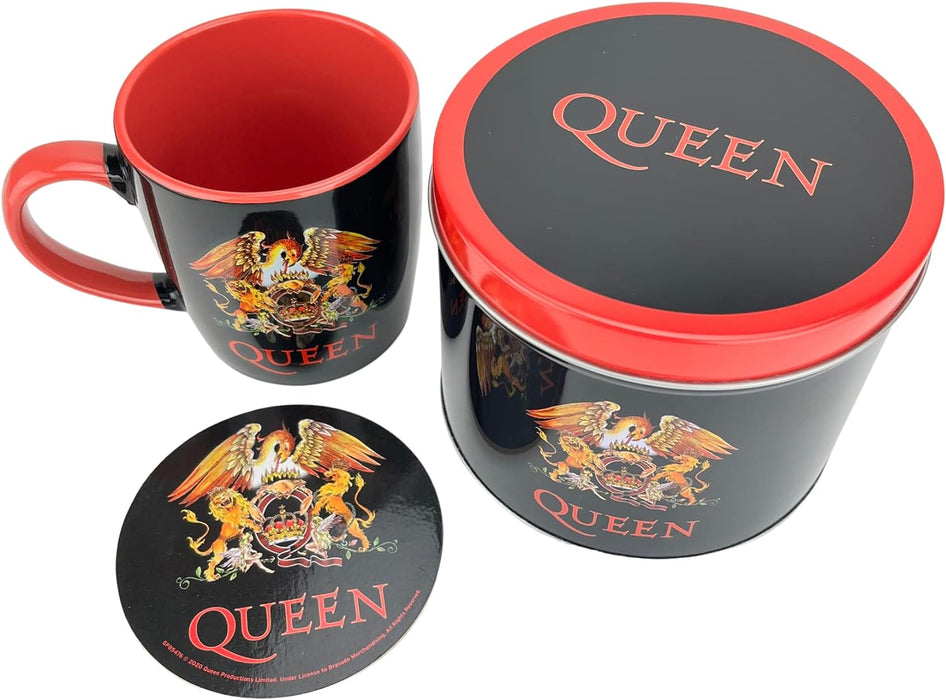Pyramid International Queen | Gift Set | Mug, Coaster & Tin | Officially Licensed, Black, Z104845