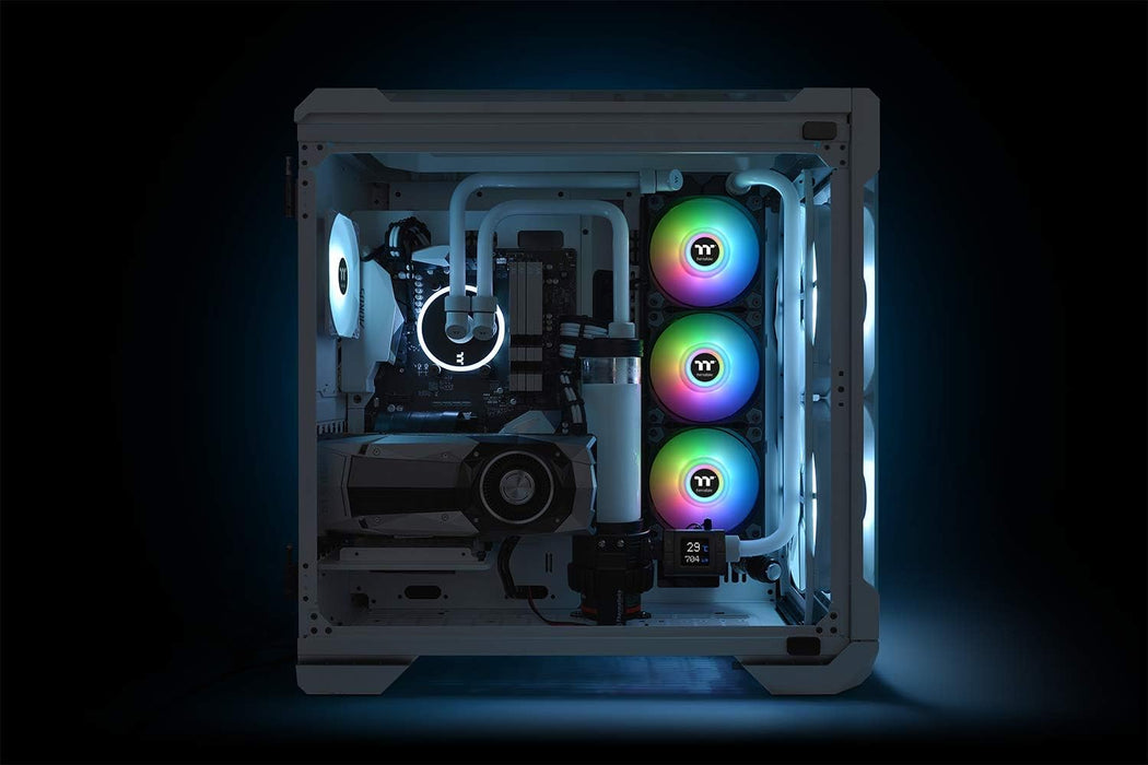 Thermaltake Pure Duo 12 ARGB Sync Radiator Fan (2-Fan Pack)-Black