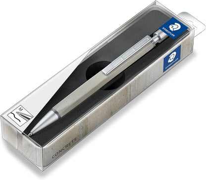 STAEDTLER 441CONB2-9 Concrete Premium Retractable Ballpoint Pen - Medium Line Width, Grey (Pack of 1)