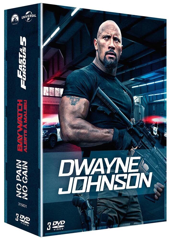 Dwayne Johnson-Coffret : Fast & Furious 5 + Baywatch-Alerte à Malibu Pain No Gain
