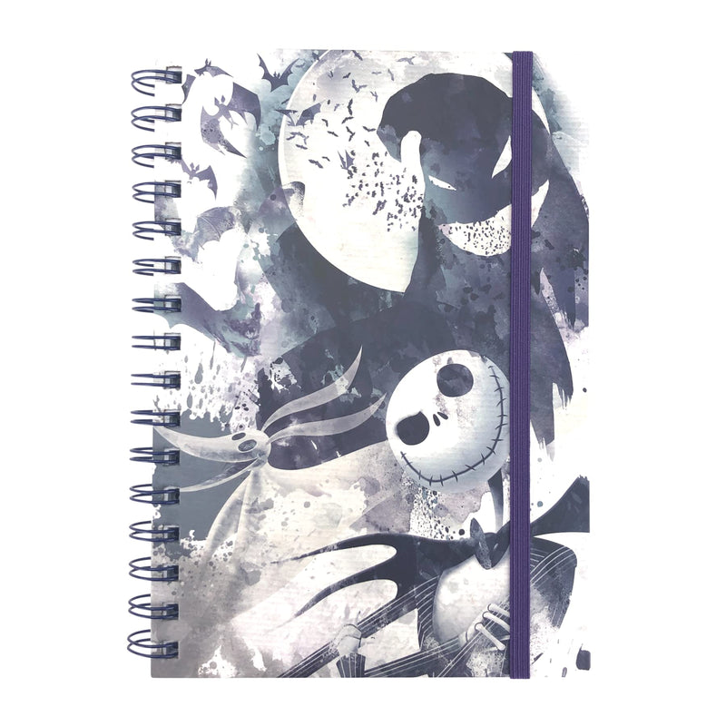 The Nightmare Before Christmas Notebook (Watercolour Design) Wiro A5 Writing Pad and Journal - Official Merchandise