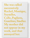 Sophie Calle - Rachel, Monique...