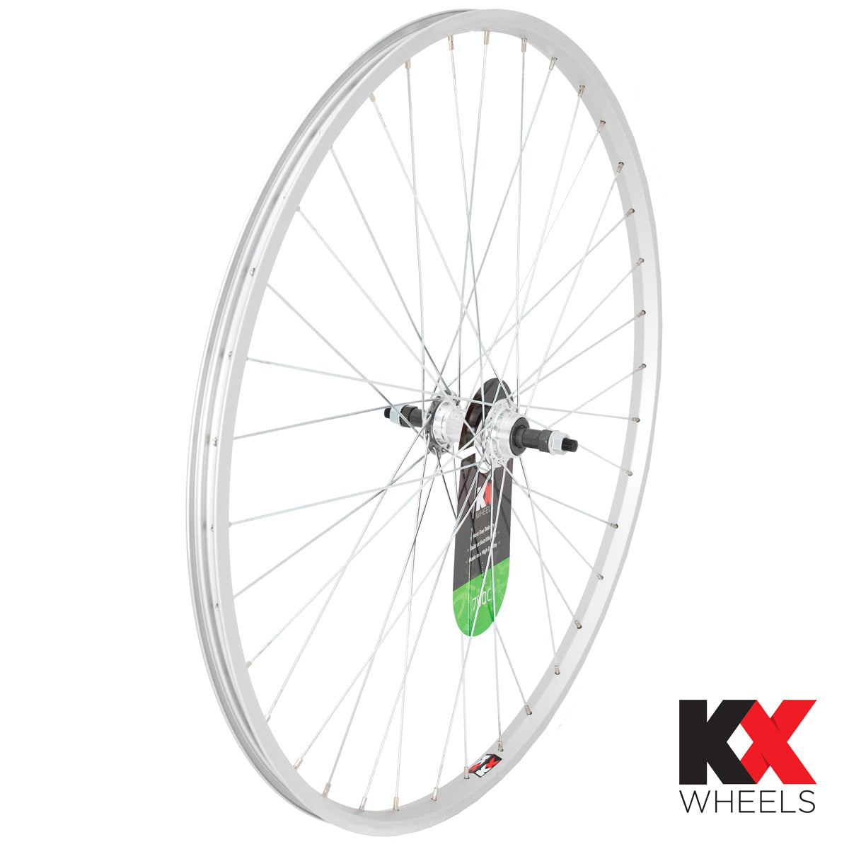 KX Hybrid 700C Singlewall Solid Axle Screw On Wheel Rim Brake (Rear) - Silver