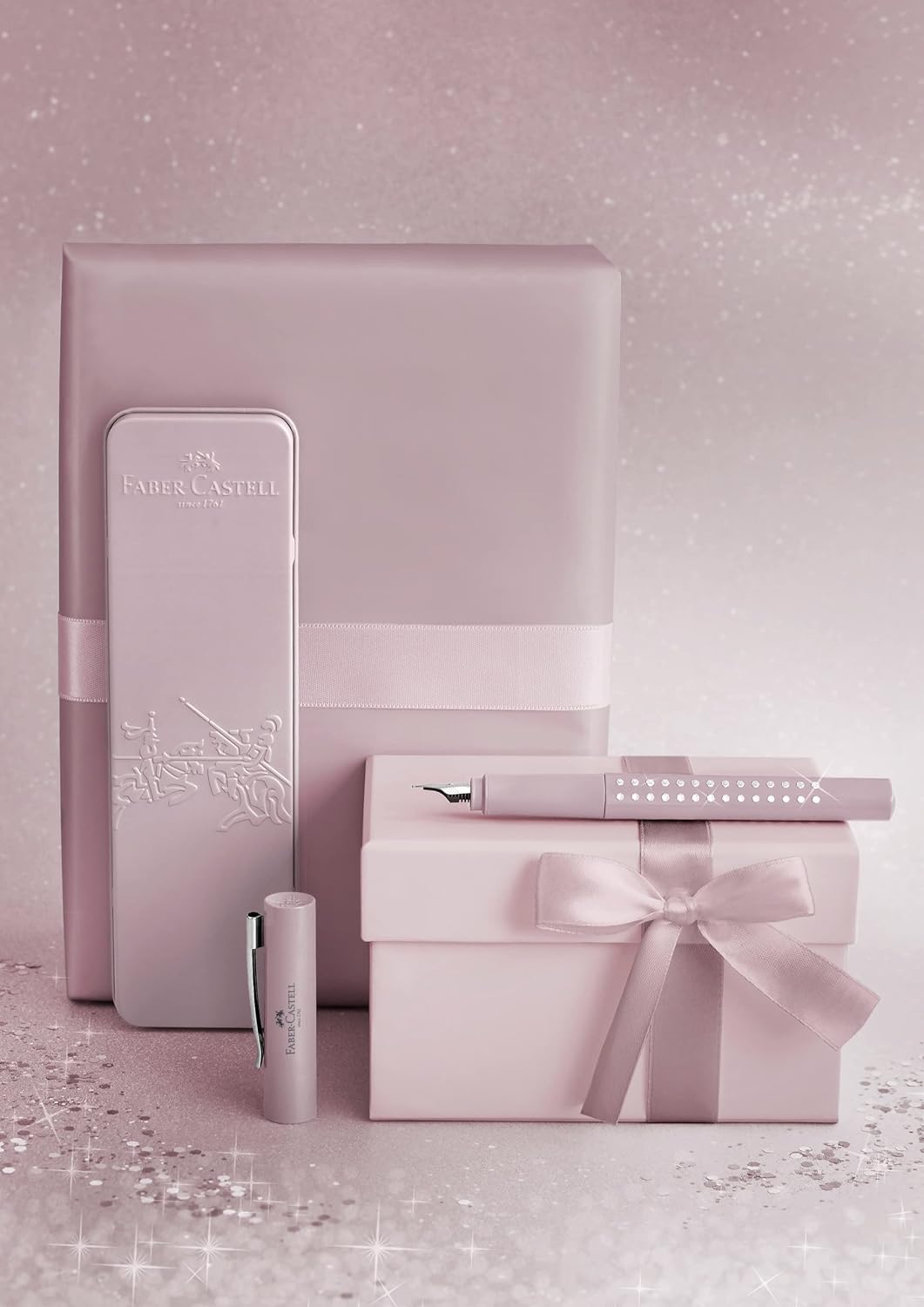 Faber-Castell Fountain Pen Sparkle Violet - M Nib Pink Nib width M