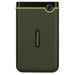 Transcend 2 TB Rugged Portable Hard Drive - Shock Resistant USB 3.1 Gen 1 StoreJet Military Green - TS2TSJ25M3G Military Green 2 TB micro USB