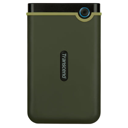 Transcend 2 TB Rugged Portable Hard Drive - Shock Resistant USB 3.1 Gen 1 StoreJet Military Green - TS2TSJ25M3G Military Green 2 TB micro USB