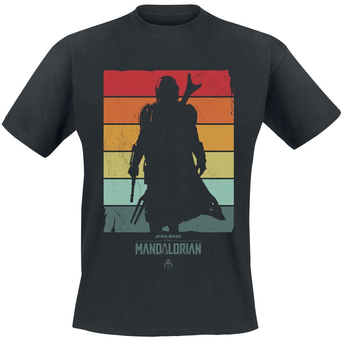 Star Wars: The Mandalorian Spectrum Men's T-Shirt Black Large