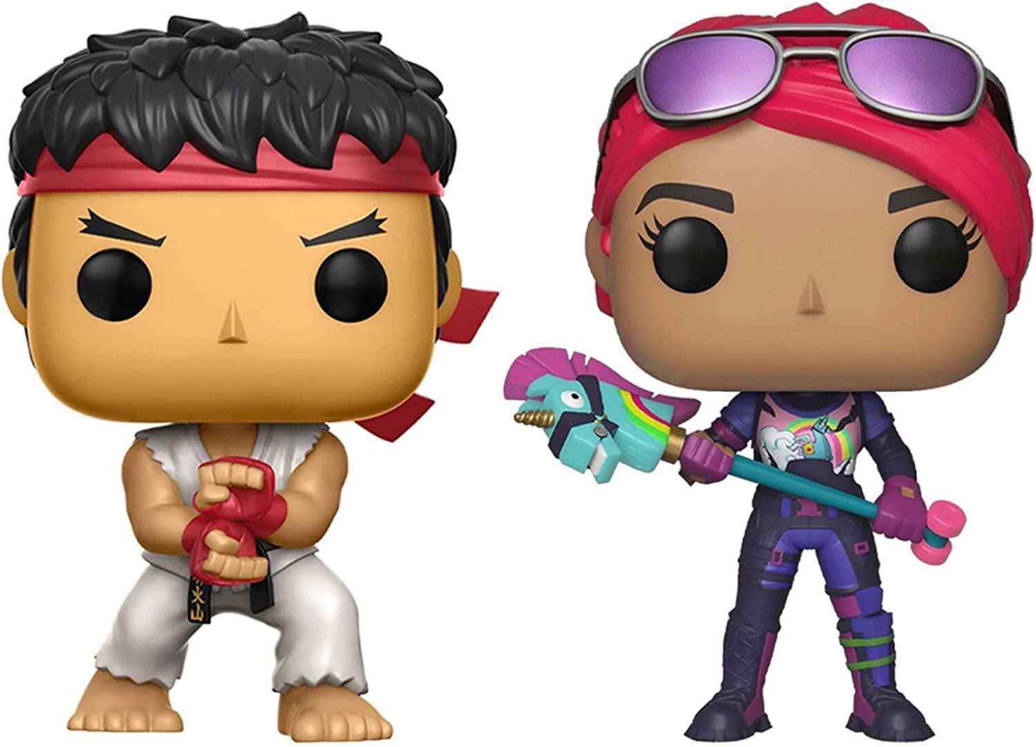 Funko Pop! Games: Fortnite - Ryu and Brite Bomber 2 Pack, Multicolor, 61189