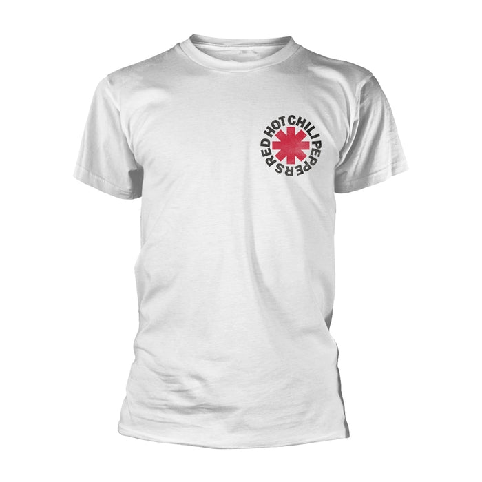 RED HOT CHILI PEPPERS - WORN ASTERISK WHITE T-Shirt, Front & Back Print Small