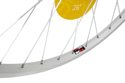 KX MTB 26" Singlewall Solid Axle Wheel Rim Brake (Front) - Silver