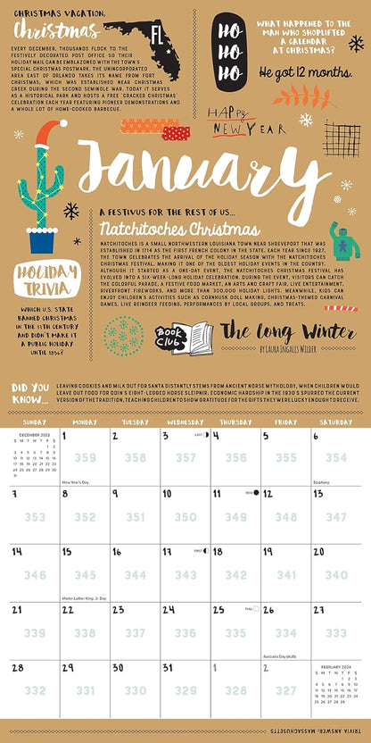 Christmas Is Coming 2024 12 X 12 Wall Calendar