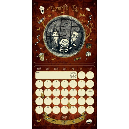 Nightmare Before Christmas 2024 Square Wall Calendar