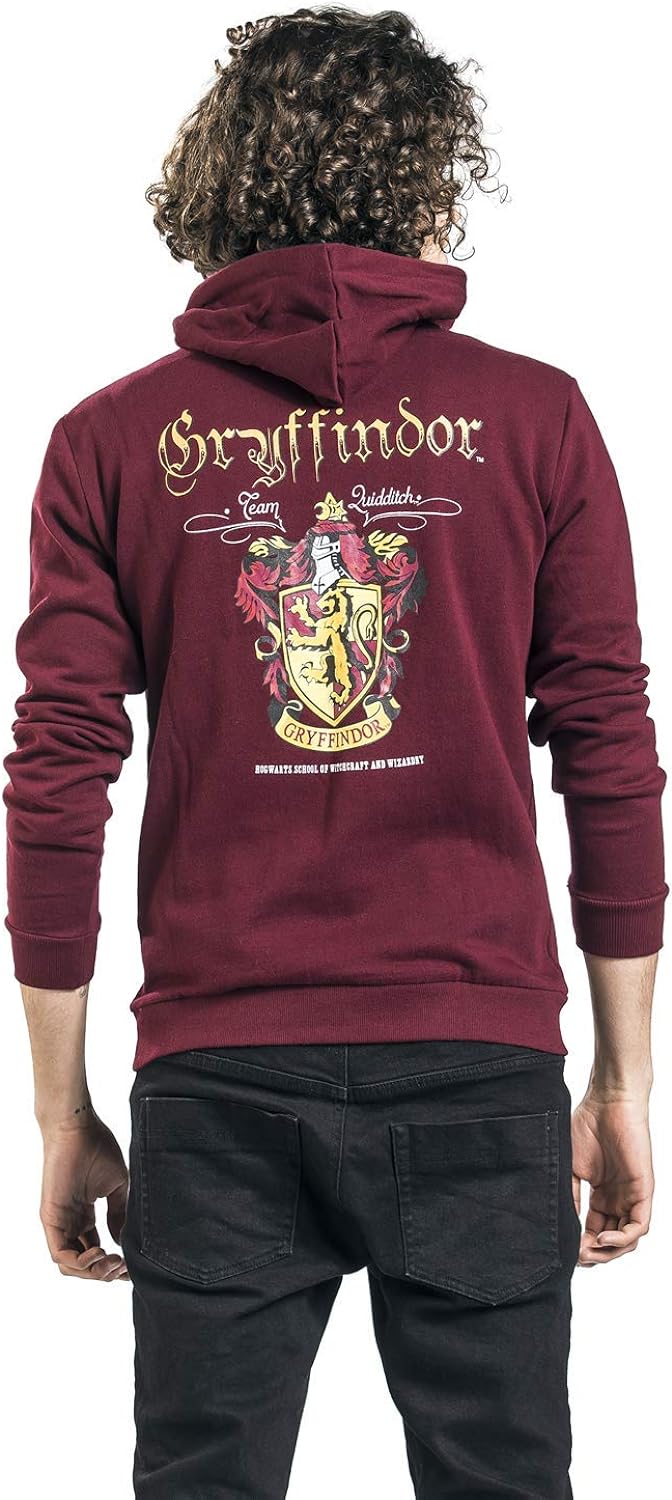 Harry Potter Gryffindor Men's Hoodie Burgundy Fan Merchandise Movies Gryffindor Hogwarts S Burgundy