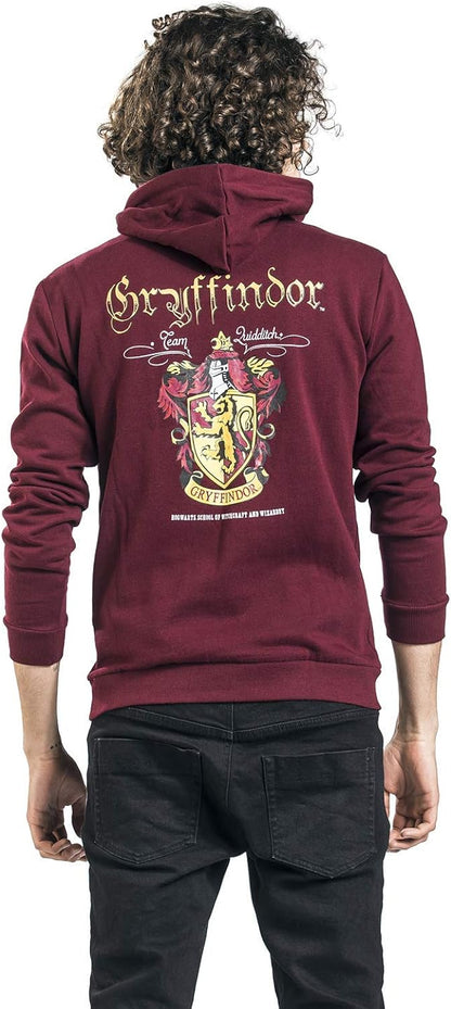 Harry Potter Gryffindor Men's Hoodie Burgundy Fan Merchandise Movies Gryffindor Hogwarts S Burgundy